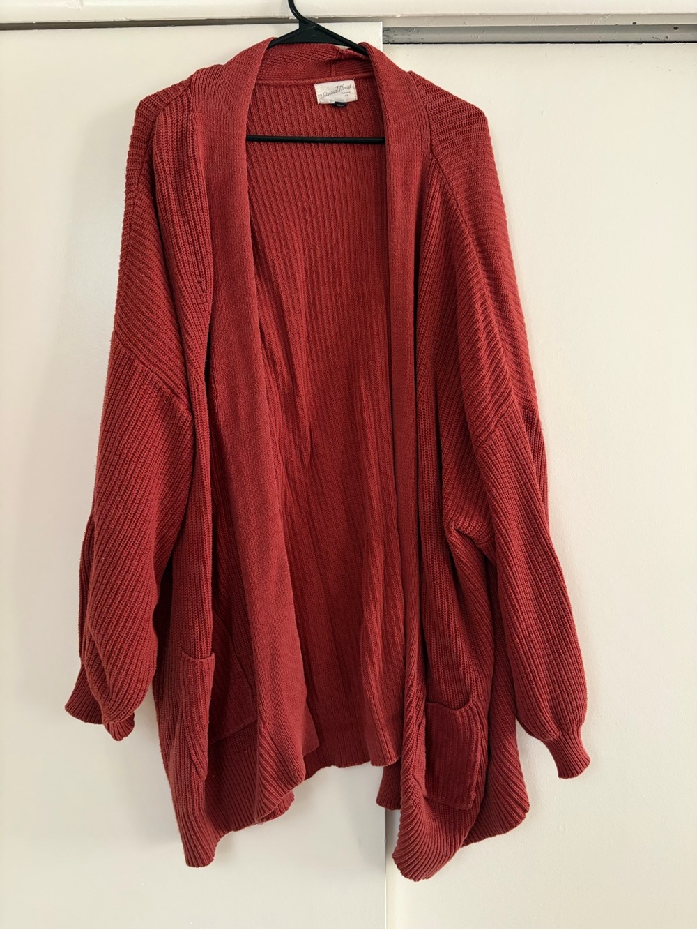 Universal Thread Open-Front Cardigan in Rust